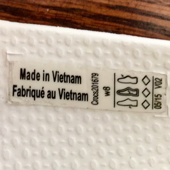 CROCS CAP TOE POLKA DOT BOW BALLET FLAT CREAM and BLACK - Picture 2 of 11